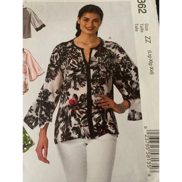 McCall's Misses Shirt Sewing Pattern Sz Lg - XXL M7362 - Uncut - Picture 3 of 9